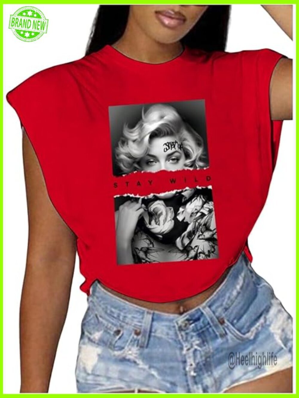 Graphic Print Cap Sleeve Crop Top Crewneck Short Sleeve Tee Y2k T Shirt